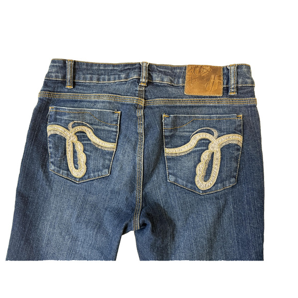 Hincapie Women’s Size 30 Jeans Bootcut Embroidered Back Pockets Y2K Western RARE - Picture 1 of 9